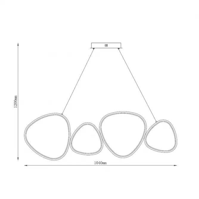 SOLEA 20 LUSTER 48W 3000/4000/6000K CRNA — slika 3