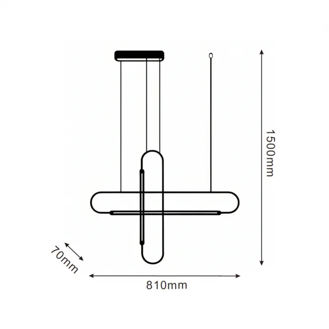 SOLEA 45 LUSTER 20W 3000K CRNA — slika 3