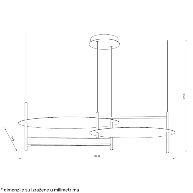 SOLEA 28 LUSTER 34W 3000/4000/6000K BELA/PLAVA — slika 4