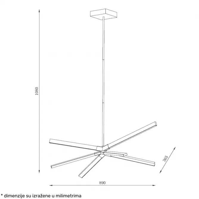 SOLEA 24 LUSTER 40W 3000K CRNA/DRVO — slika 3
