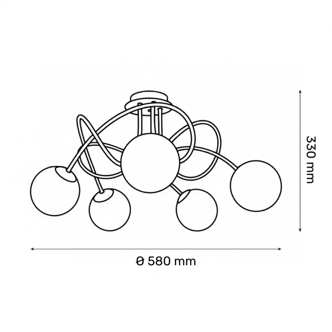 TALIA 76 LUSTER 5*G9 CRNA — slika 3