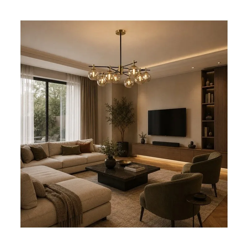 TALIA 5 LUSTER 8*G9 CRNA/BAKAR — slika 2