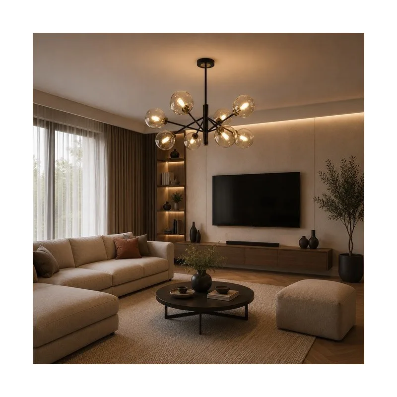 TALIA 8 LUSTER 8*G9 CRNA/BAKAR — slika 2