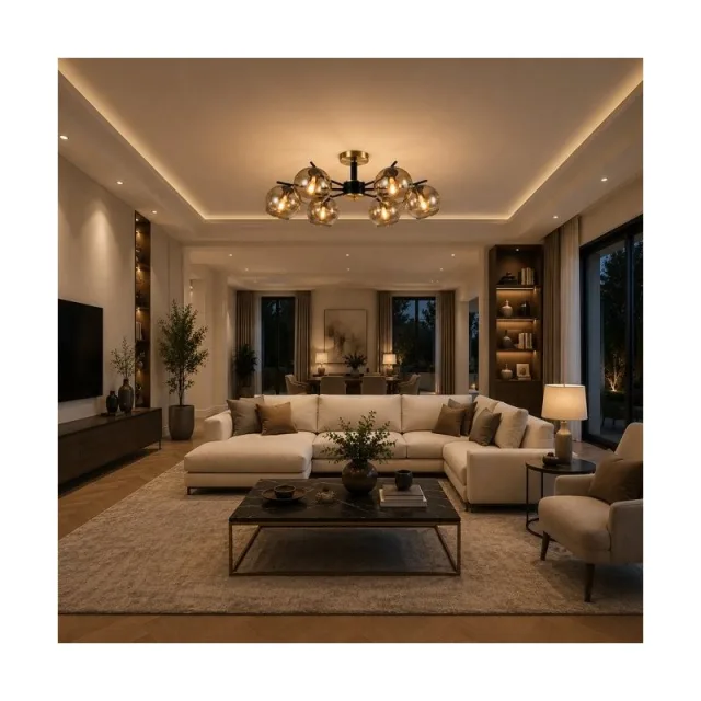 TALIA 31 LUSTER 6*E14 CRNA/BAKAR