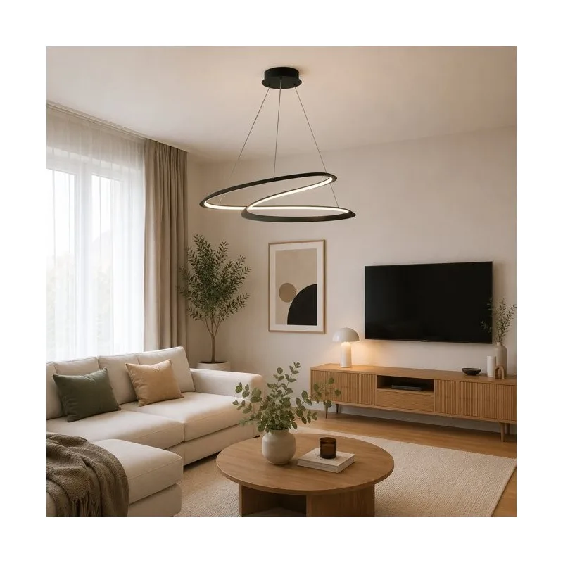 VESTA 464 VISILICA 60W 3000/4000K CRNA — slika 2