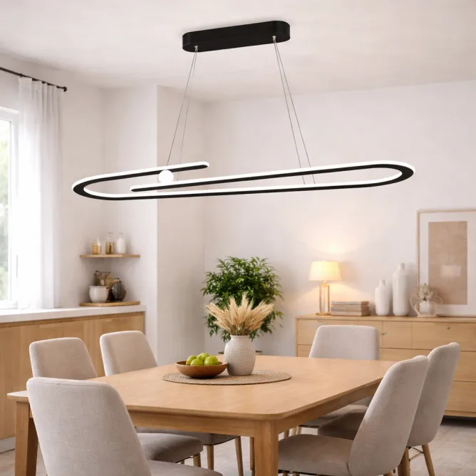 LUNA 265 LUSTER 60W 3000K CRNA — slika 3