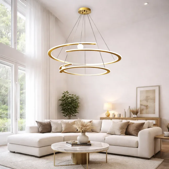 LUNA 263 LUSTER 105W 3000K MESING — slika 2