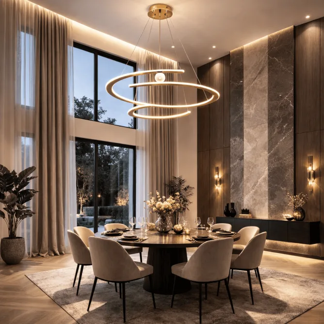 LUNA 263 LUSTER 105W 3000K MESING — slika 3