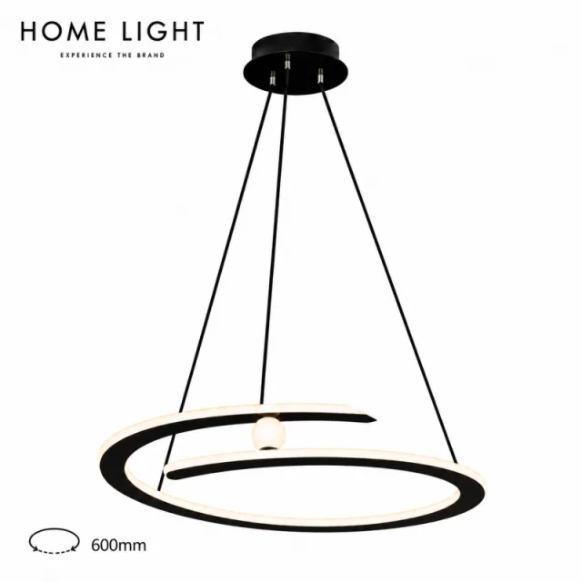 LUNA 262 LUSTER 60W 3000K CRNA