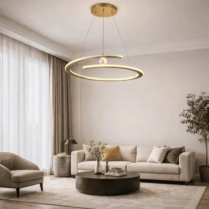 LUNA 262 LUSTER 60W 3000K MESING — slika 2