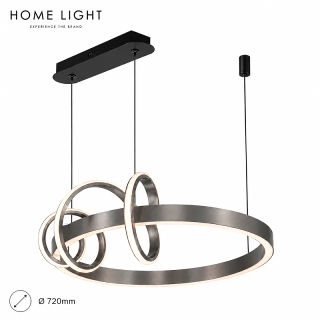 LUNA 230 LUSTER 61W 3000K SIVA/CRNA