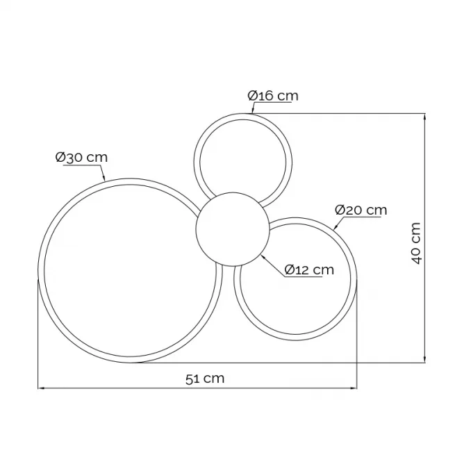 VESTA 564 LUSTER 38W 3000K CRNA/MESING — slika 3