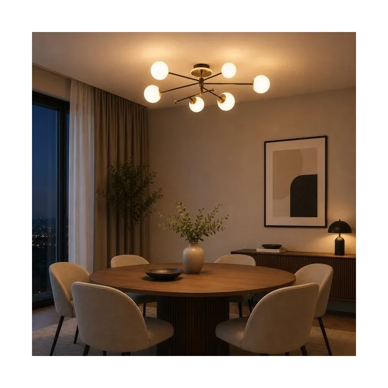 VESTA 538 PLAFONSKA SVETILJKA 30W 3000K CRNA/MESING — slika 2