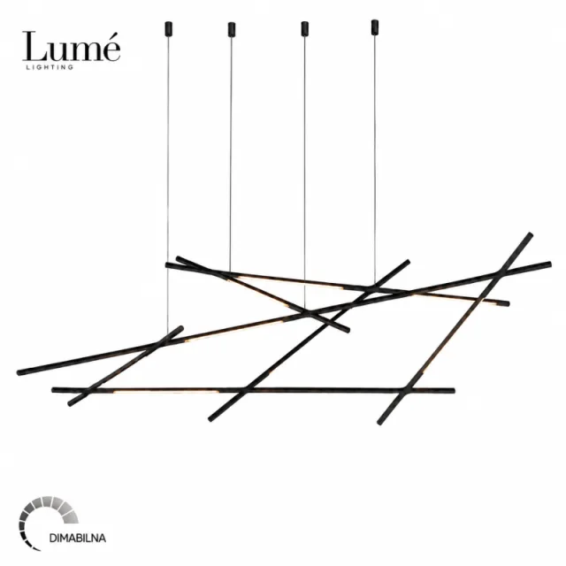 ARIA 11 LUSTER LED DIM 44W 3000K CRNA