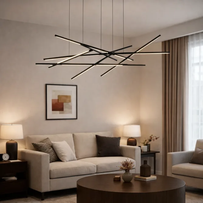 ARIA 11 LUSTER LED DIM 44W 3000K CRNA — slika 2