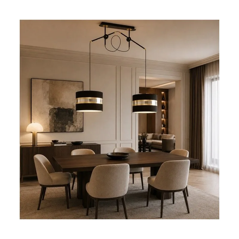 VESTA 416 LUSTER 2*E27 CRNA/SILVER — slika 2