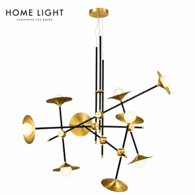 VESTA 319 LUSTER 9*G9 antique brass/black