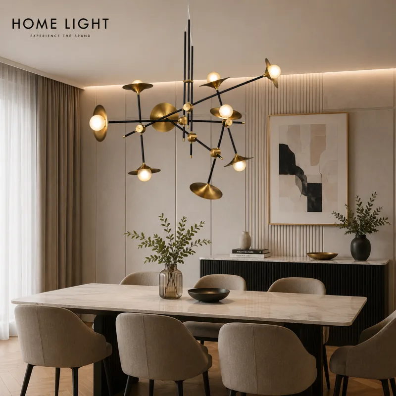 VESTA 319 LUSTER 9*G9 antique brass/black — slika 2