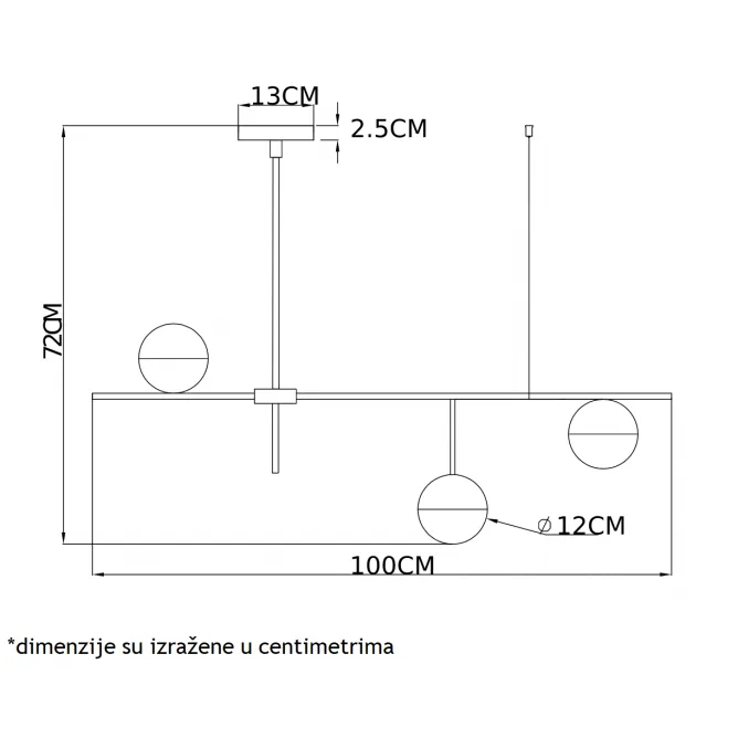 VESTA 511 LUSTER 3*G9 MESING/CRNA — slika 4