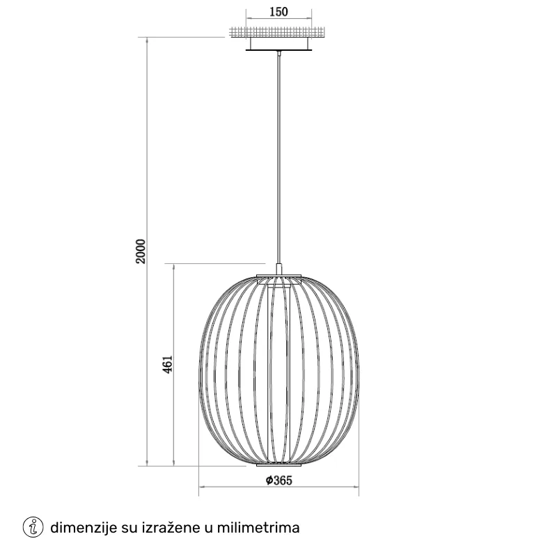 SOLEA 67 VISILICA 12W CCT ZLATO — slika 3