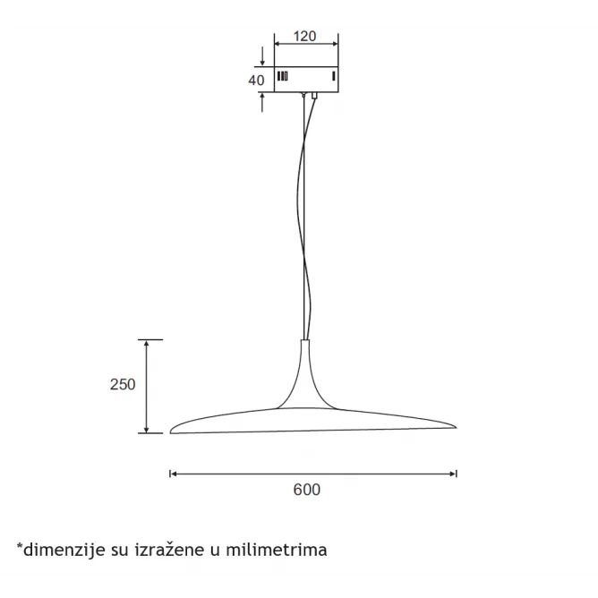 ARIA 50 VISILICA 12W 3000K — slika 5