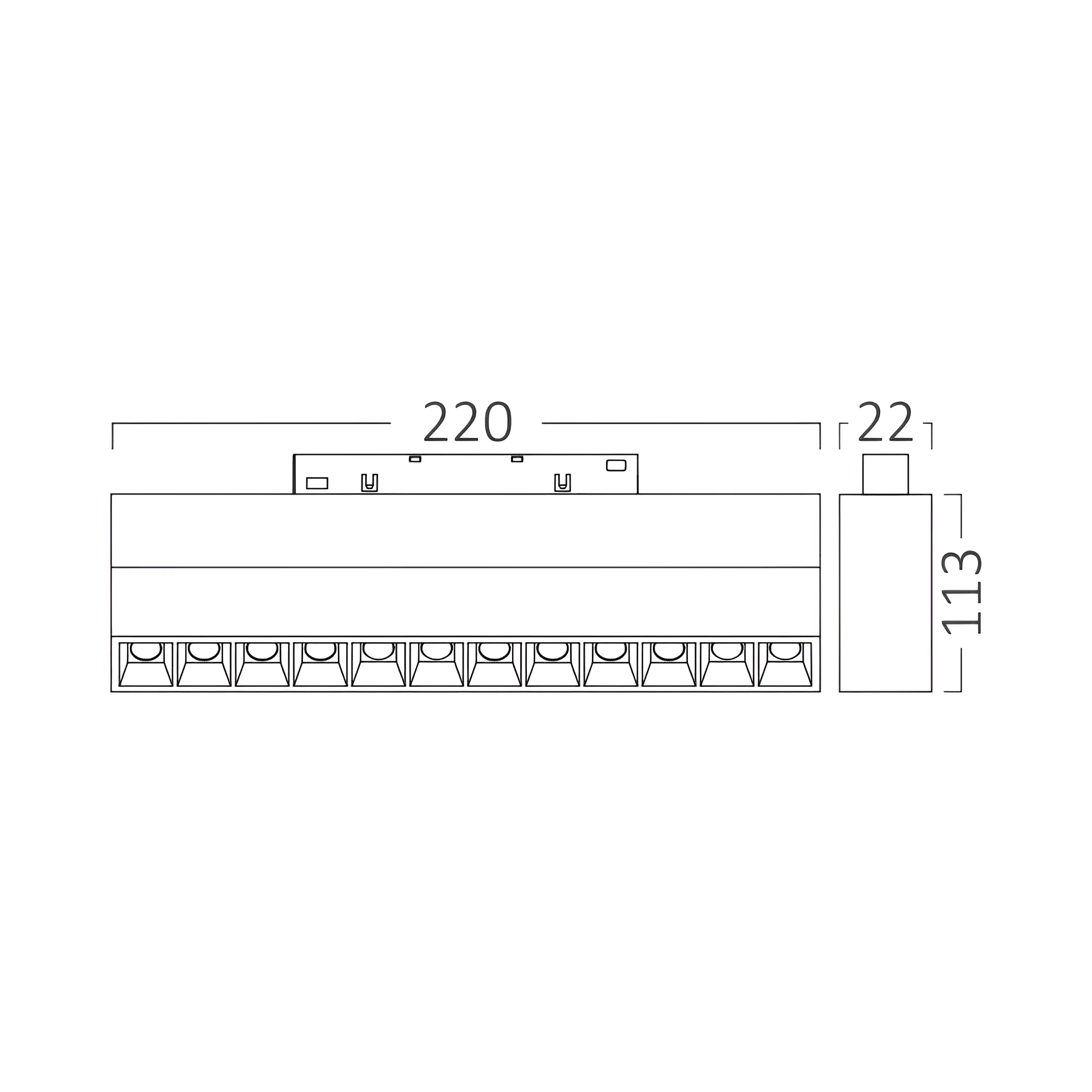 MAGNETNI ZIDNI OSVETLJIVAC 12W BELI CCT 48VDC — slika 4