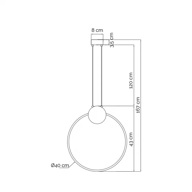 VESTA 563 VISILICA 25W 3000K CRNA/MESING — slika 3