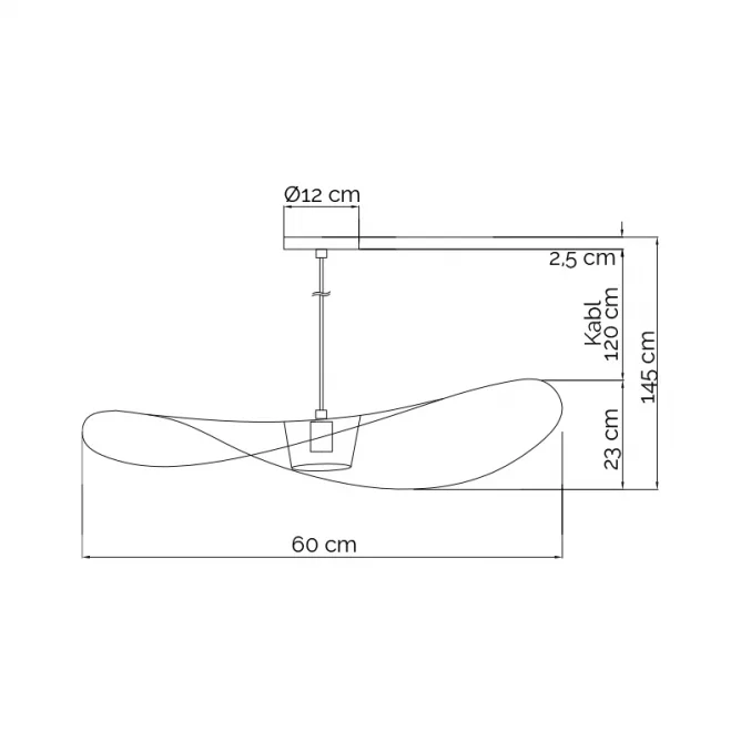 VESTA 552 VISILICA 1*E27 CRNA — slika 3