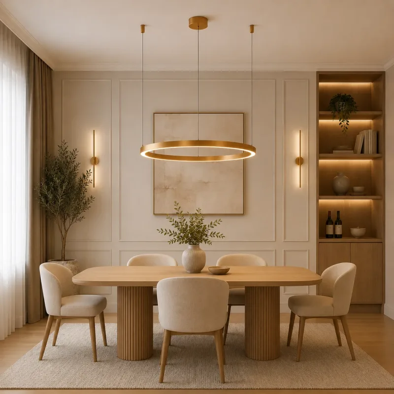 VESTA 365 VISILICA LED 60W 3000K BRUŠENO ZLATO (Ø 780 mm) — slika 2