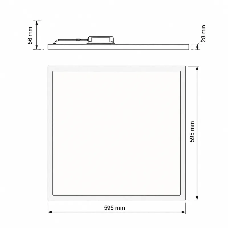 DAWN LED PANEL HN-PL6060 36W 4000K (4320lm) BACKLIGHT — slika 3