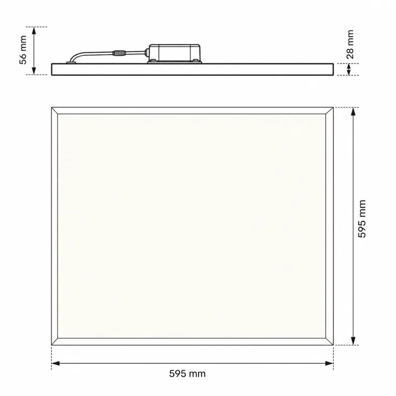 DAWN LED PANEL HN-PL6060 36W 3000/4000/6500K (4320lm) BACKLIGHT — slika 3