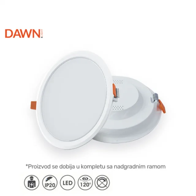 DAWN LED PANEL KNC1-12W 6500K 960lm 120° IP20 / RAM