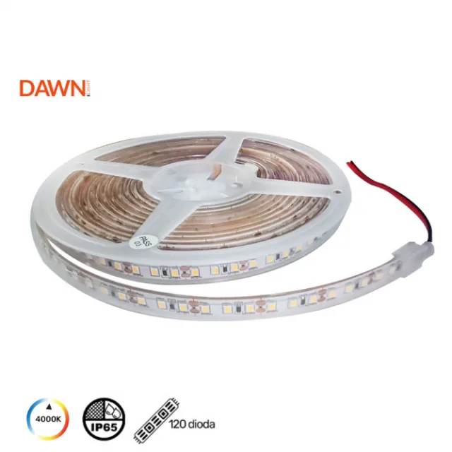 LED TRAKA 12V 12w/m 4000K IP65 (5met, 8mm, KU-2835S-120-NW)