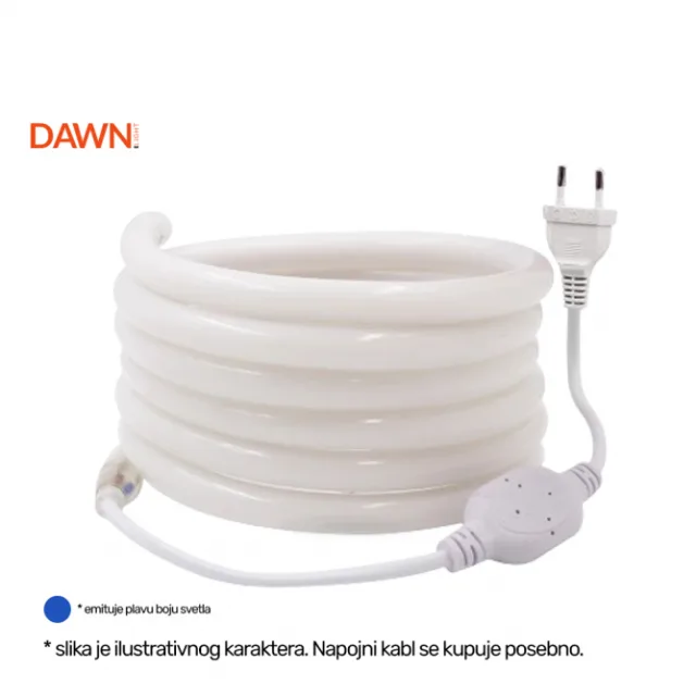 LED NEON FLEX CREVO 220V 7W/M PLAVO IP65 (KL-2835-120-PLAVO, ø14mm)