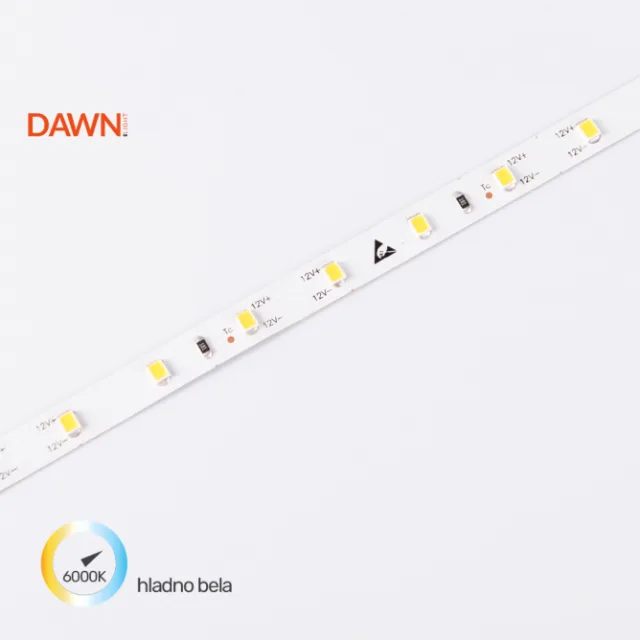 DAWN LED TRAKA 12V 4.8W/m 6000K IP20 (HL 2835-60-W, 5met, 8mm)