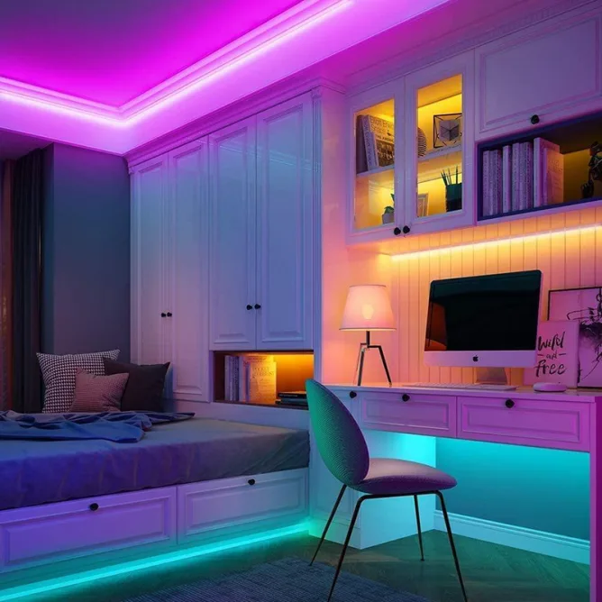 LED TRAKA 24V 14.4W/M RGB IP33 (KU-5050D-60-RGB, 5M, 10MM) — slika 2