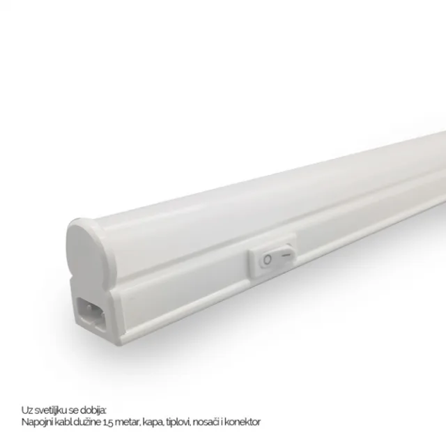 LED SVETILJKA KL T5 0,9m 12W 6500K PREKIDAČ BELA