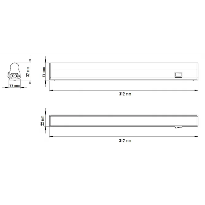 LED SVETILJKA KL T5 0,3m 4W 6500K PREKIDAČ BELA — slika 2