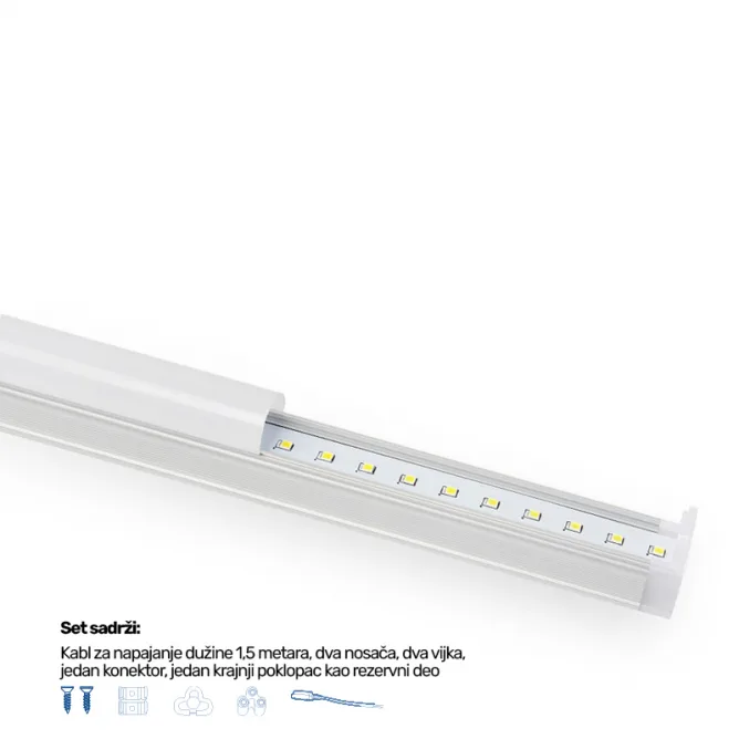 LED SVETILJKA KL T5 0,3m  6W 3000K SILVER — slika 2