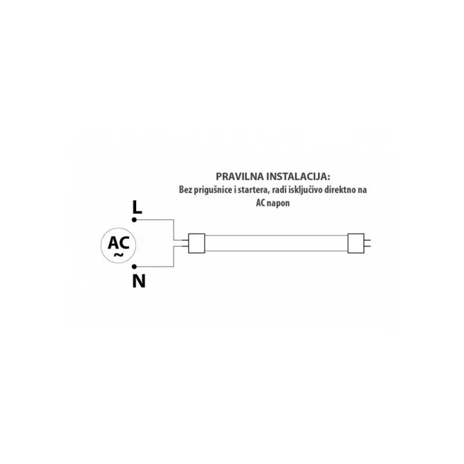 DAWN LED CEV T8 18W 6500K 2520lm JEDNOSTRANA NEW — slika 2