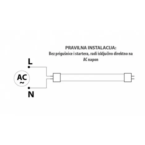 DAWN LED CEV T8 22W 6500K 2200lm JEDNOSTRANA — slika 2