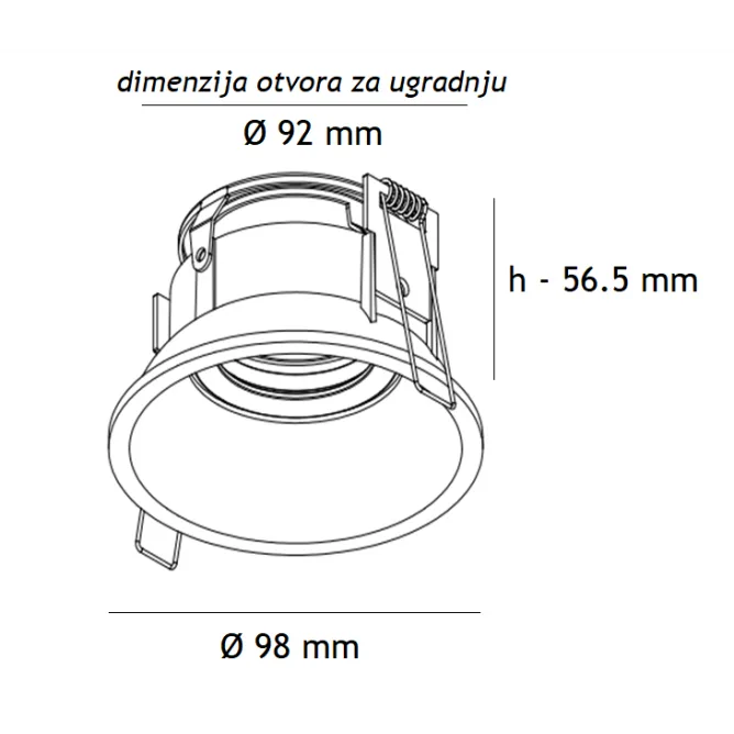 ROZETNA 711 CRNA 1*GU10 — slika 2