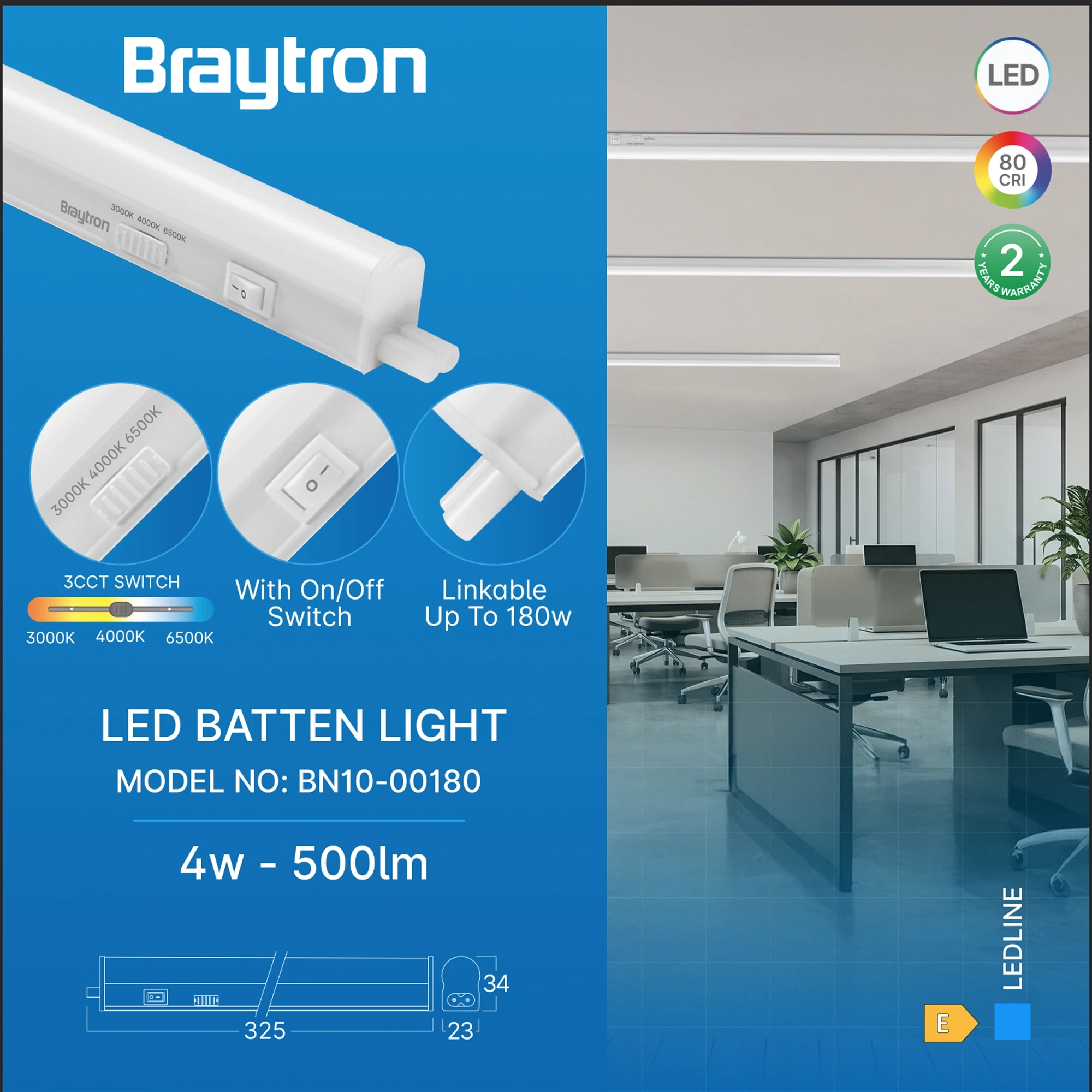 LED LINIJSKA SVETILJKA OKRUGLA 4W BELI CCT — slika 3