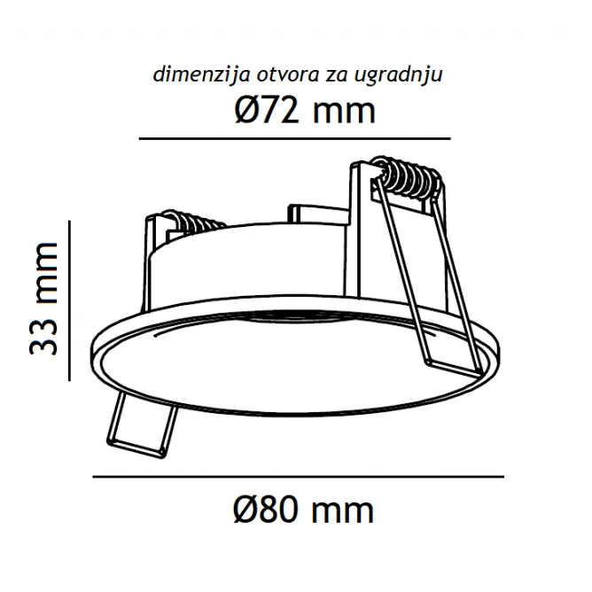 ROZETNA JM-050 1*GU10 CRNA — slika 2