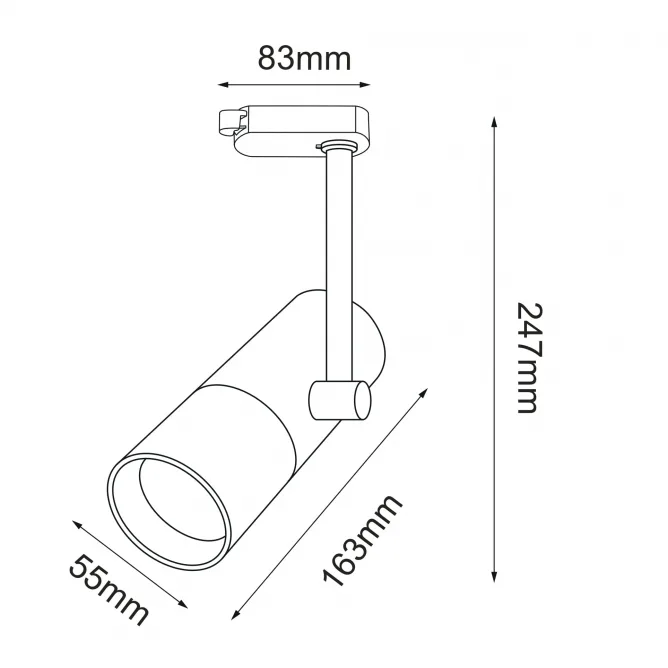 ŠINSKI REFLEKTOR TL21401 1xGU10 CRNI MONOFAZNI — slika 2