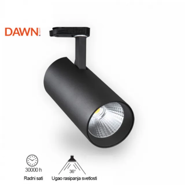 LED REFLEKTOR ŠINSKI JM 4074 40W 4000K 36° CRNI TROSTEPENI