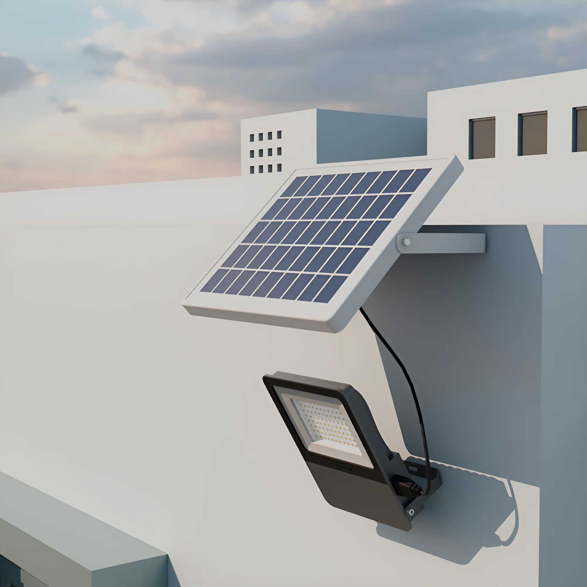 SOLARNI LED REFLEKTOR 30W CCT DALJINSKI IP65 — slika 2