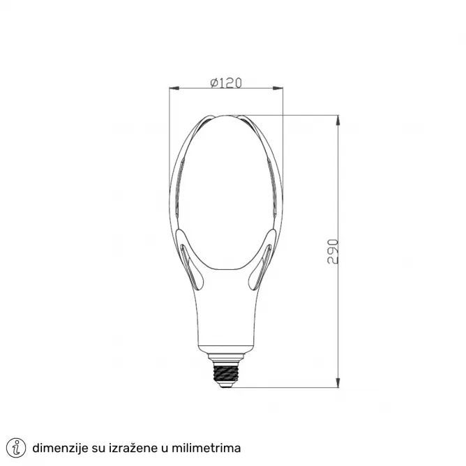 LED SIJALICA ED120 E27 80W 6500K — slika 2