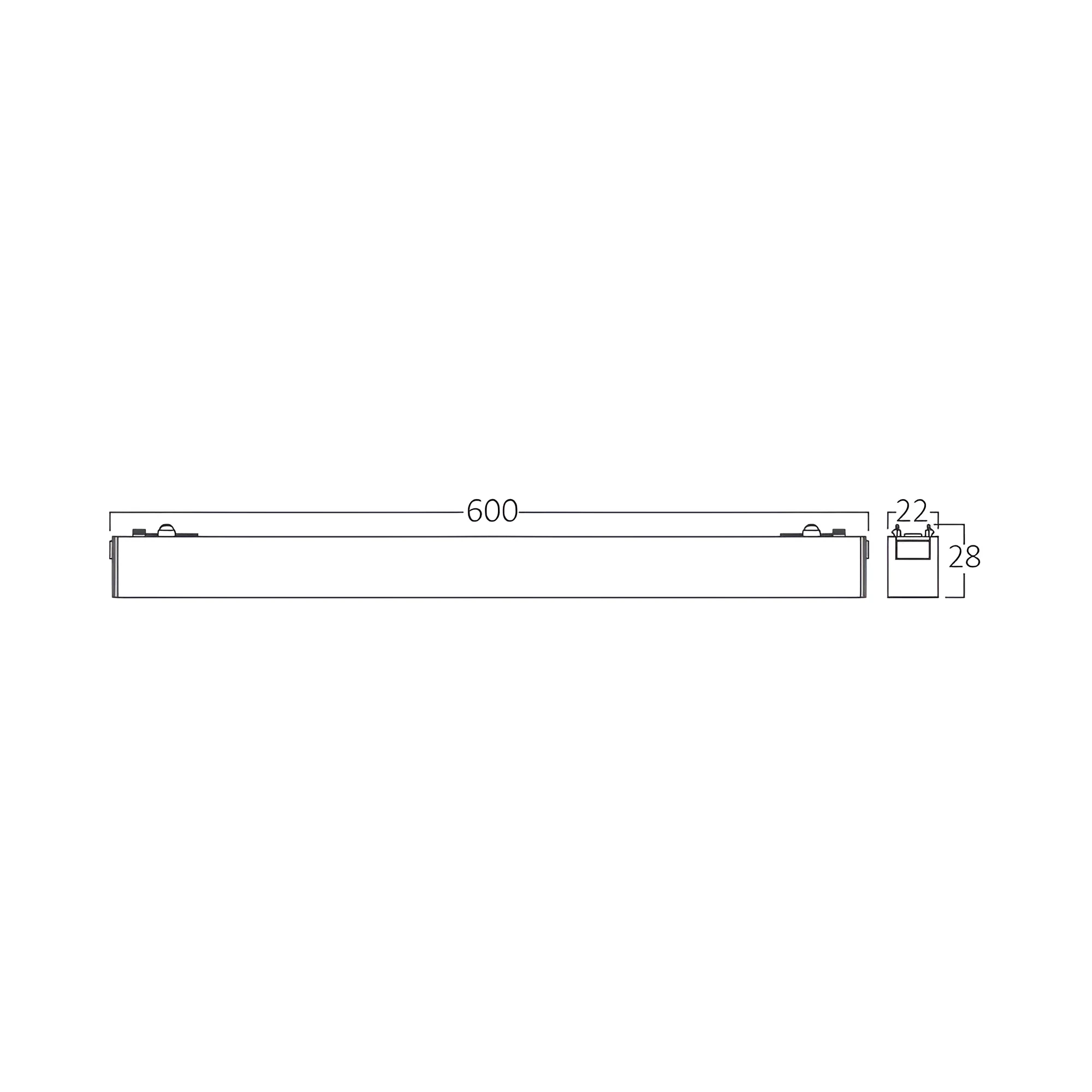MAGNETNA LINEARNA SVETILJKA 18W CRNI CCT 48VDC — slika 6