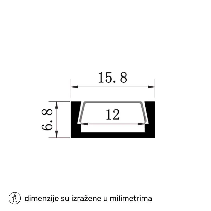 LED PROFIL LL-ALP1607 KOMPLET SIVI — slika 2